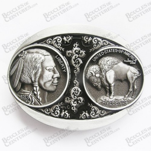 PIECE DE 5 CENTS US A L'EFFIGIE D'UN INDIEN ET D'UN BUFFALO PIECE DE 5 CENTS US A L'EFFIGIE D'UN INDIEN ET D'UN BUFFALO