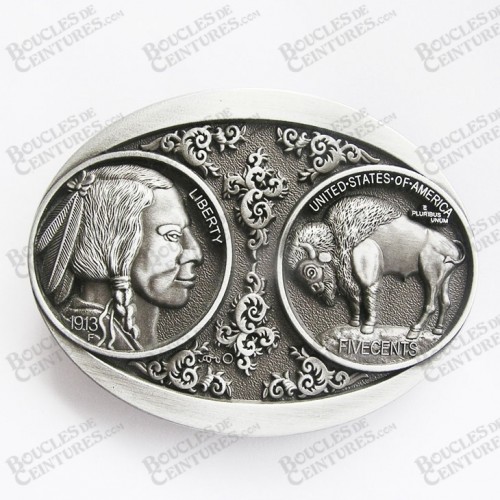 PIECE DE 5 CENTS US A L'EFFIGIE D'UN INDIEN ET D'UN BUFFALO PIECE DE 5 CENTS US A L'EFFIGIE D'UN INDIEN ET D'UN BUFFALO