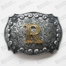 INITIALE LETTRE "R" COULEUR BRONZE