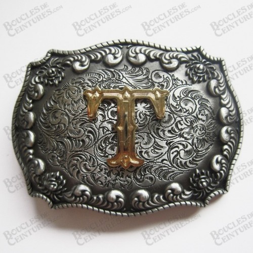 INITIALE LETTRE "T" COULEUR BRONZE INITIALE LETTRE "T" COULEUR BRONZE